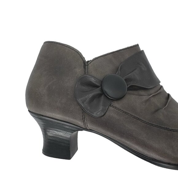 Rieker Sally Brown Leather Dress 56956 Size 13 Gray Ankle boot, witchy boot - Picture 8 of 16